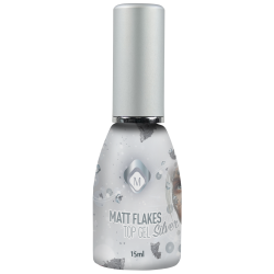 104025 - Matte Flakes Top Gel Silver 15ml.